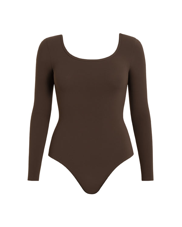 The Square Bodysuit - Brown